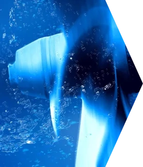 Closeup of a submarine impeller