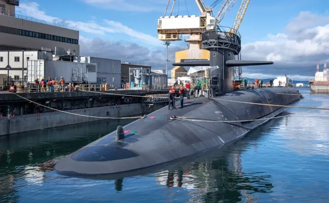 submarine at Trident Refit Facility in Silverdale, Washington
